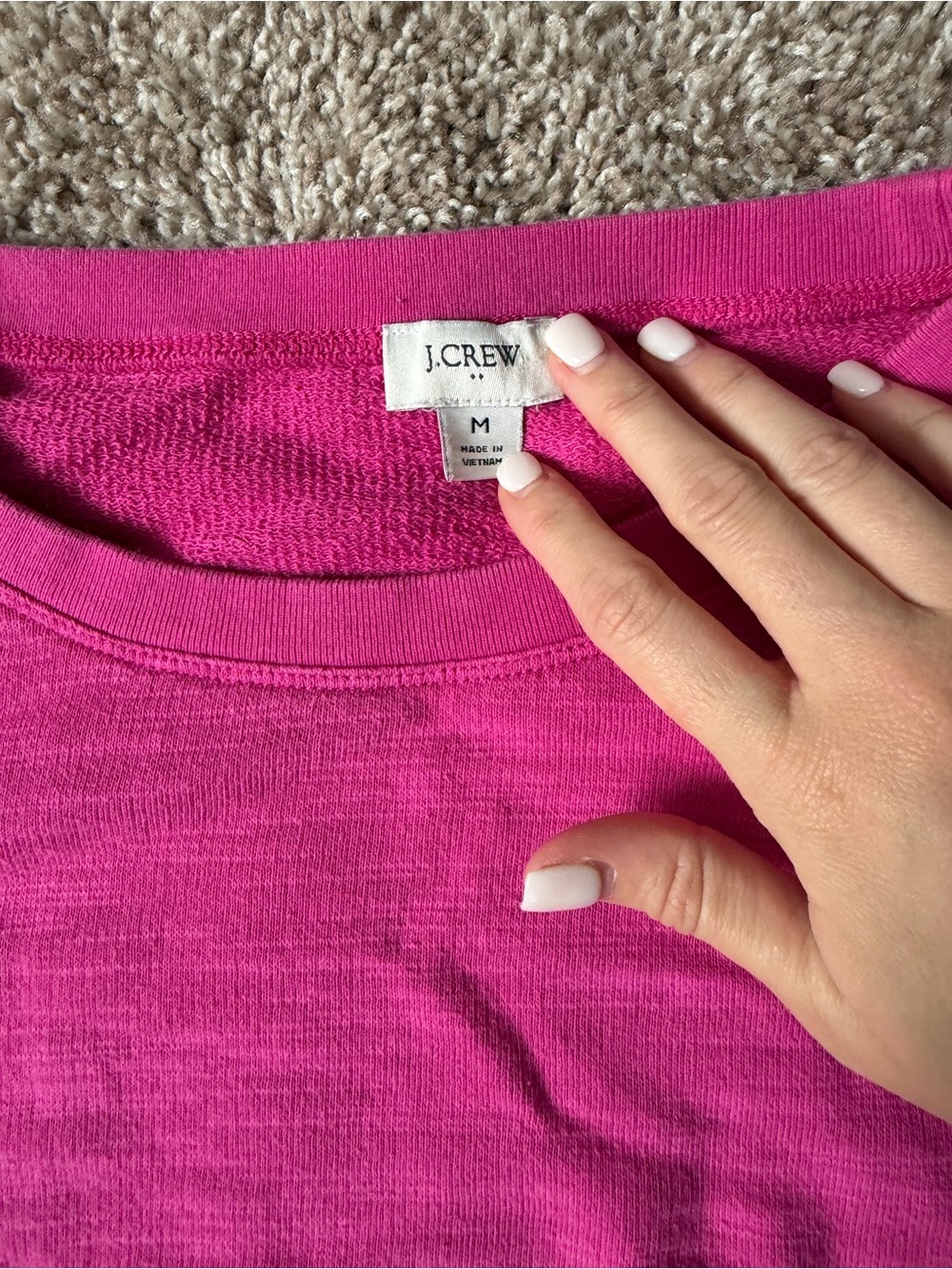 100% Cotton J.Crew 2 piece Re-imagined Hot Pink Sweatsuit - Picture 4 of 6